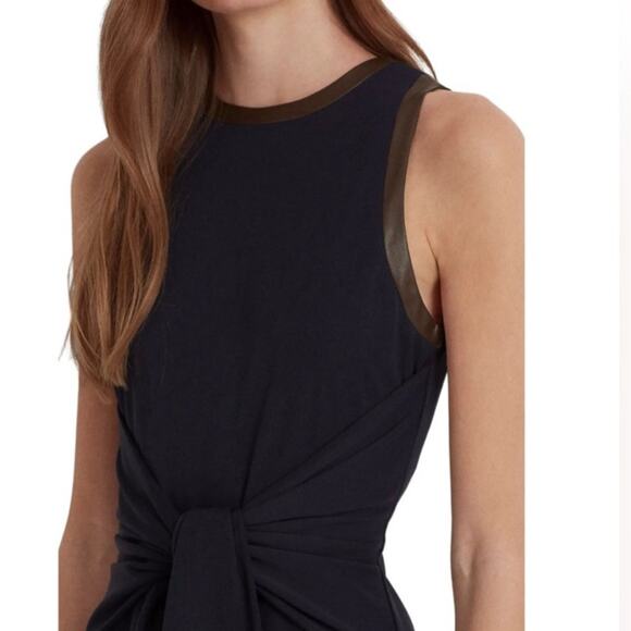 Ralph Lauren Flattering Tie Waist Jersey Knit Sleeveless Jumpsuit Navy sz 3X NWT - Picture 4 of 12